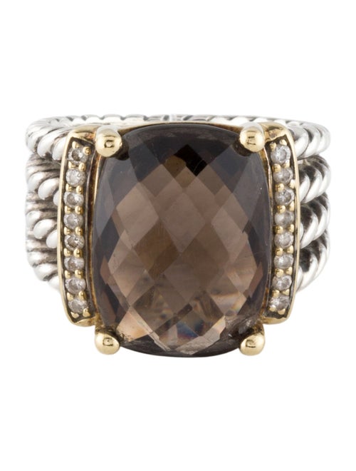 David Yurman Smoky Quartz & Diamond Wheaton Cocktail Ring