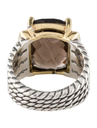 David Yurman Smoky Quartz & Diamond Wheaton Cocktail Ring