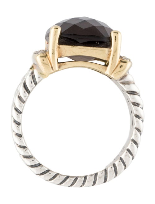 David Yurman Smoky Quartz & Diamond Wheaton Cocktail Ring