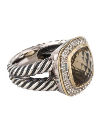 David Yurman Smoky Quartz & Diamond Albion Ring