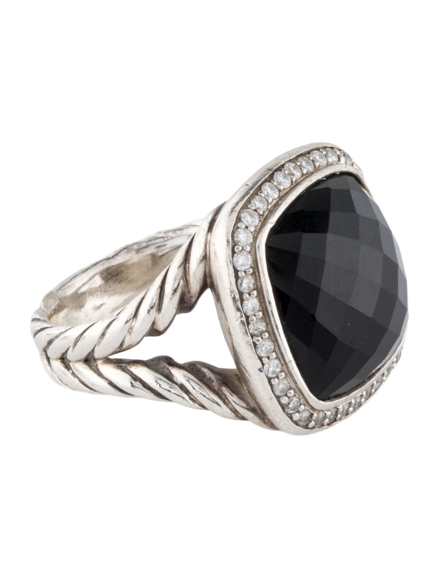 David Yurman Onyx & Diamond Albion® Cocktail Ring