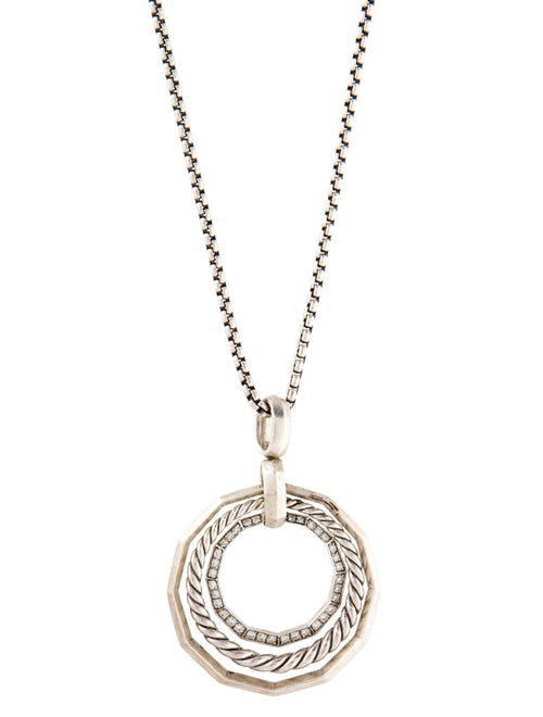 David Yurman Diamond Stax Pendant Necklace