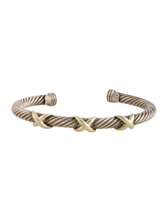 David Yurman Two-Tone Triple X Classic Cable Station Cuff