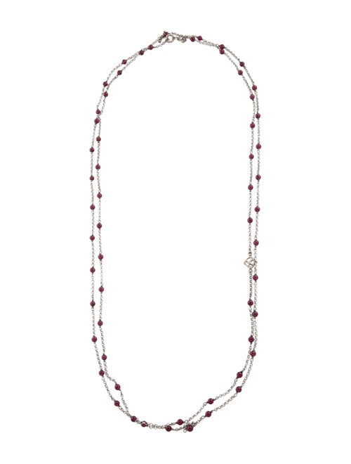 David Yurman Garnet Bead Bijoux Necklace