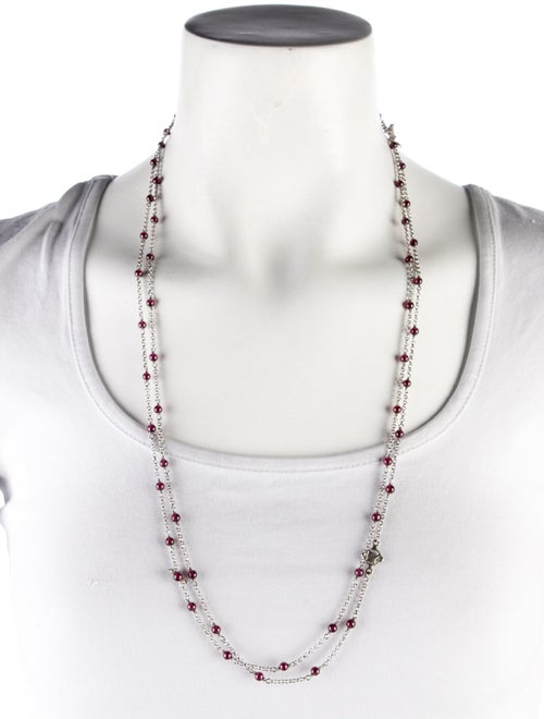 David Yurman Garnet Bead Bijoux Necklace