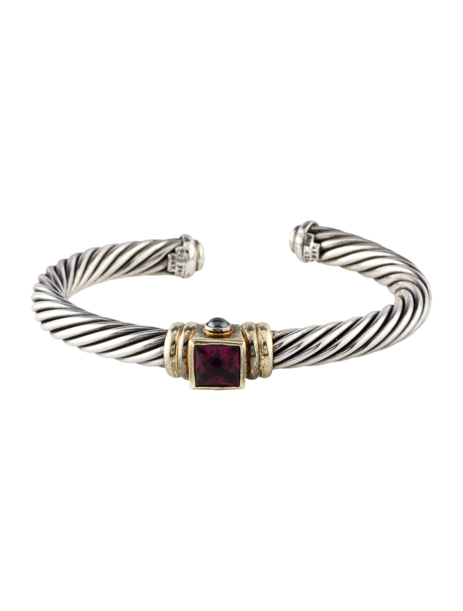 David Yurman Tourmaline & Hematite Renaissance Station Cuff