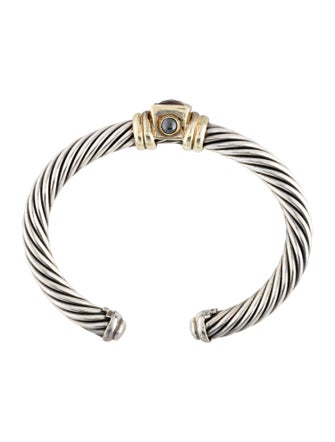 David Yurman Tourmaline & Hematite Renaissance Station Cuff