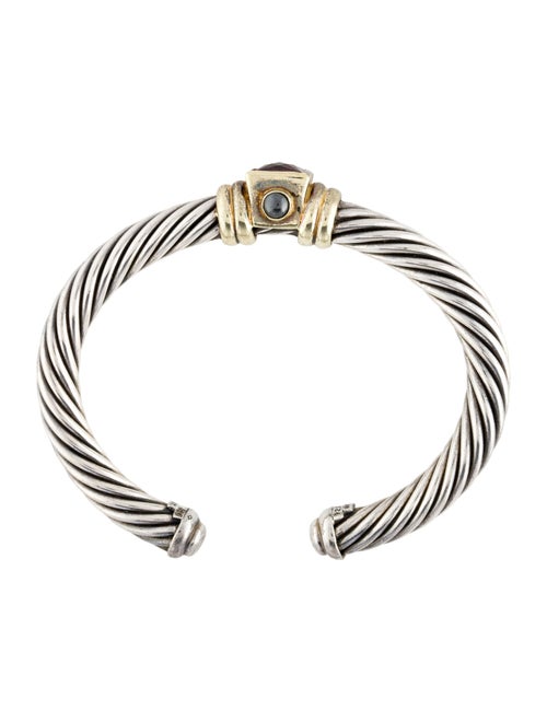 David Yurman Tourmaline & Hematite Renaissance Station Cuff