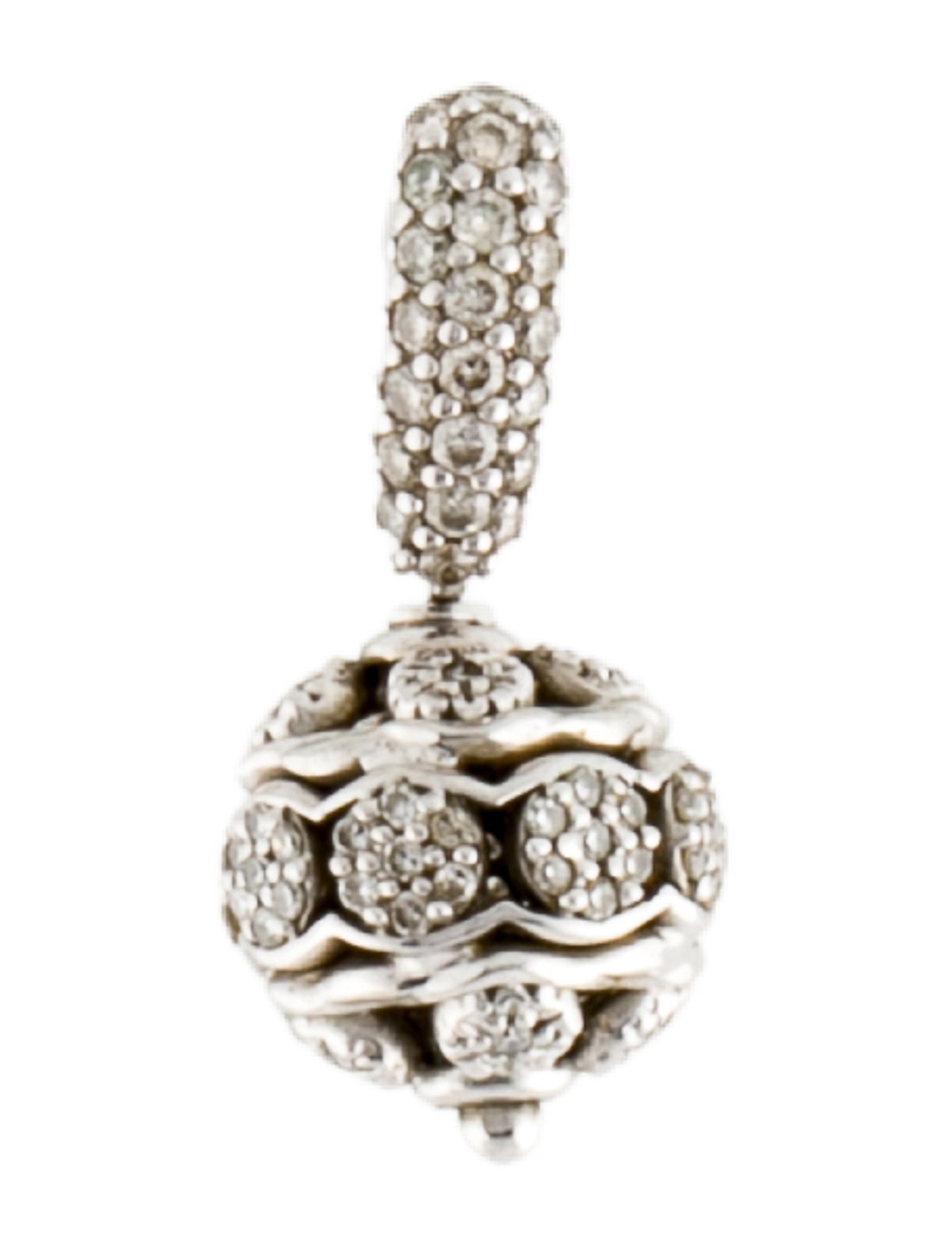 David Yurman Diamond Ball Drop Single Earring