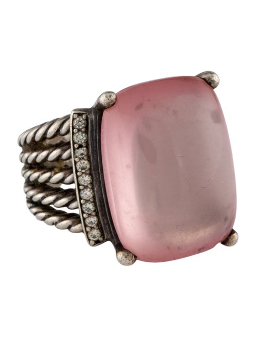 David Yurman Rose Quartz & Diamond Wheaton Ring