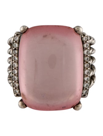 David Yurman Rose Quartz & Diamond Wheaton Ring