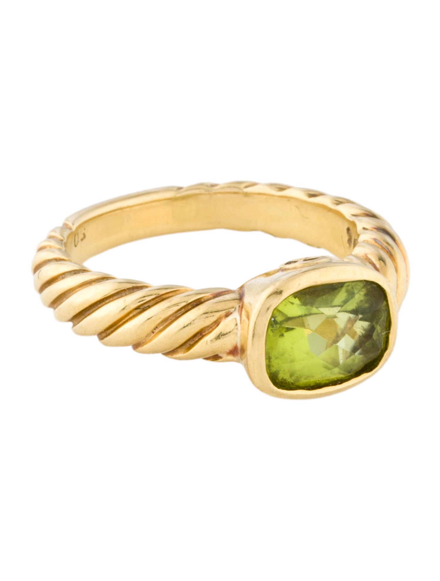 David Yurman 18K Peridot Noblesse Ring