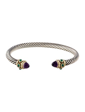 David Yurman Dyed Chalcedony & Amethyst Renaissance Cuff