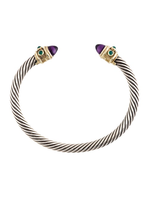 David Yurman Dyed Chalcedony & Amethyst Renaissance Cuff
