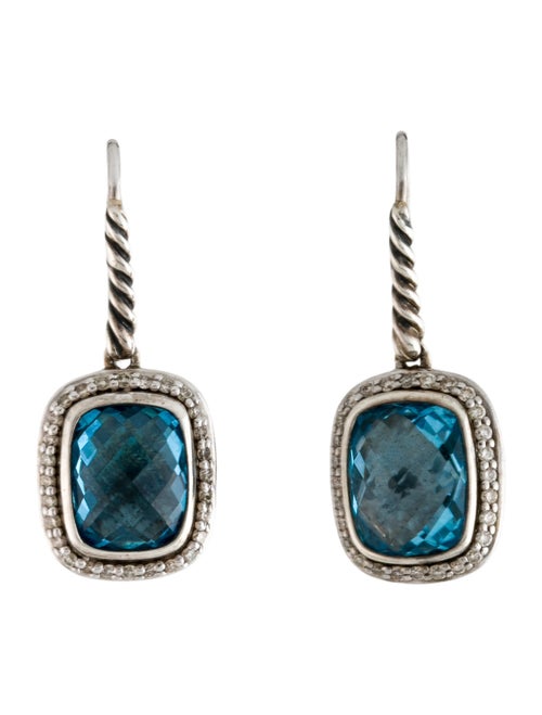 David Yurman Topaz & Diamond Noblesse Drop Earrings