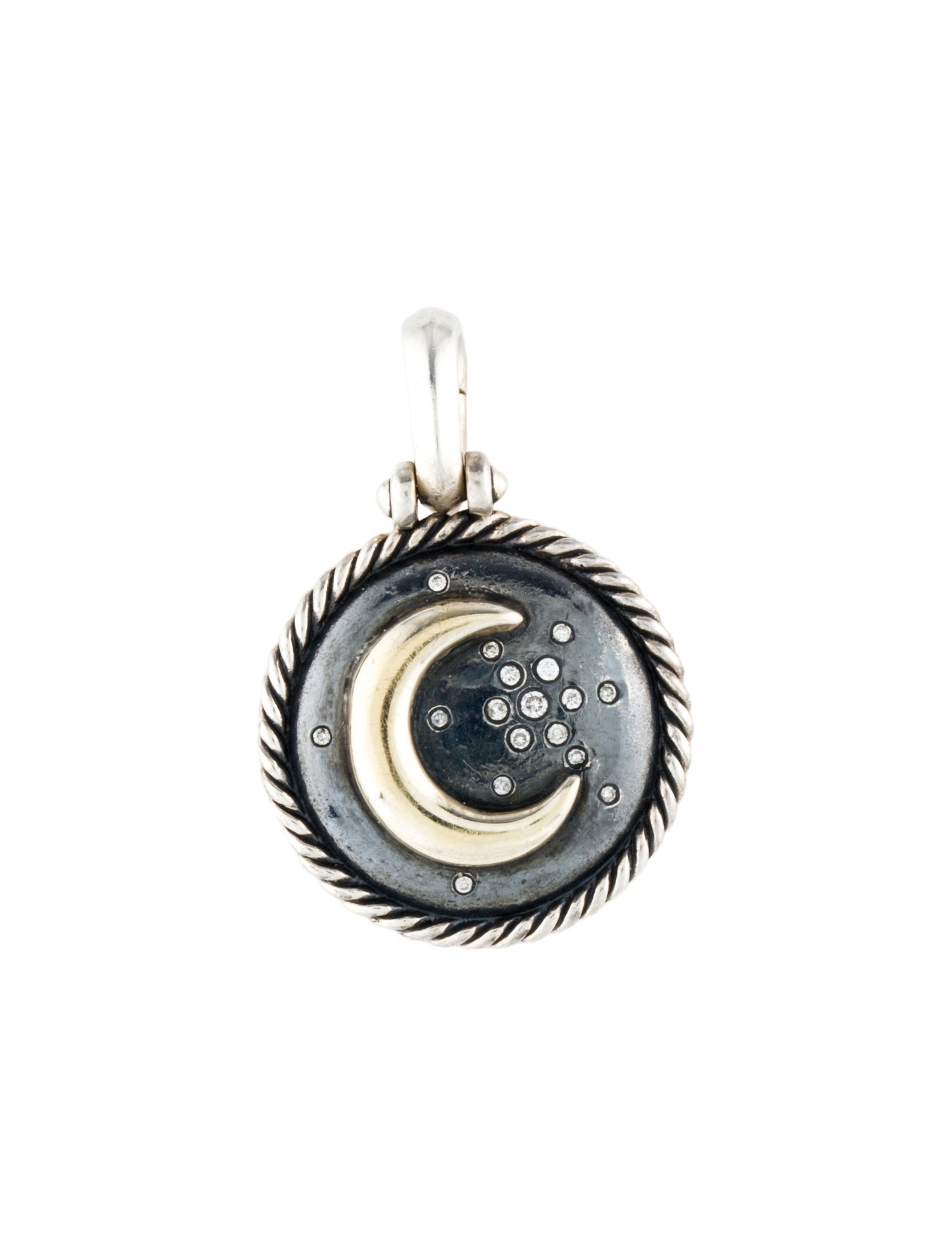 David Yurman Diamond Moon & Star Pendant