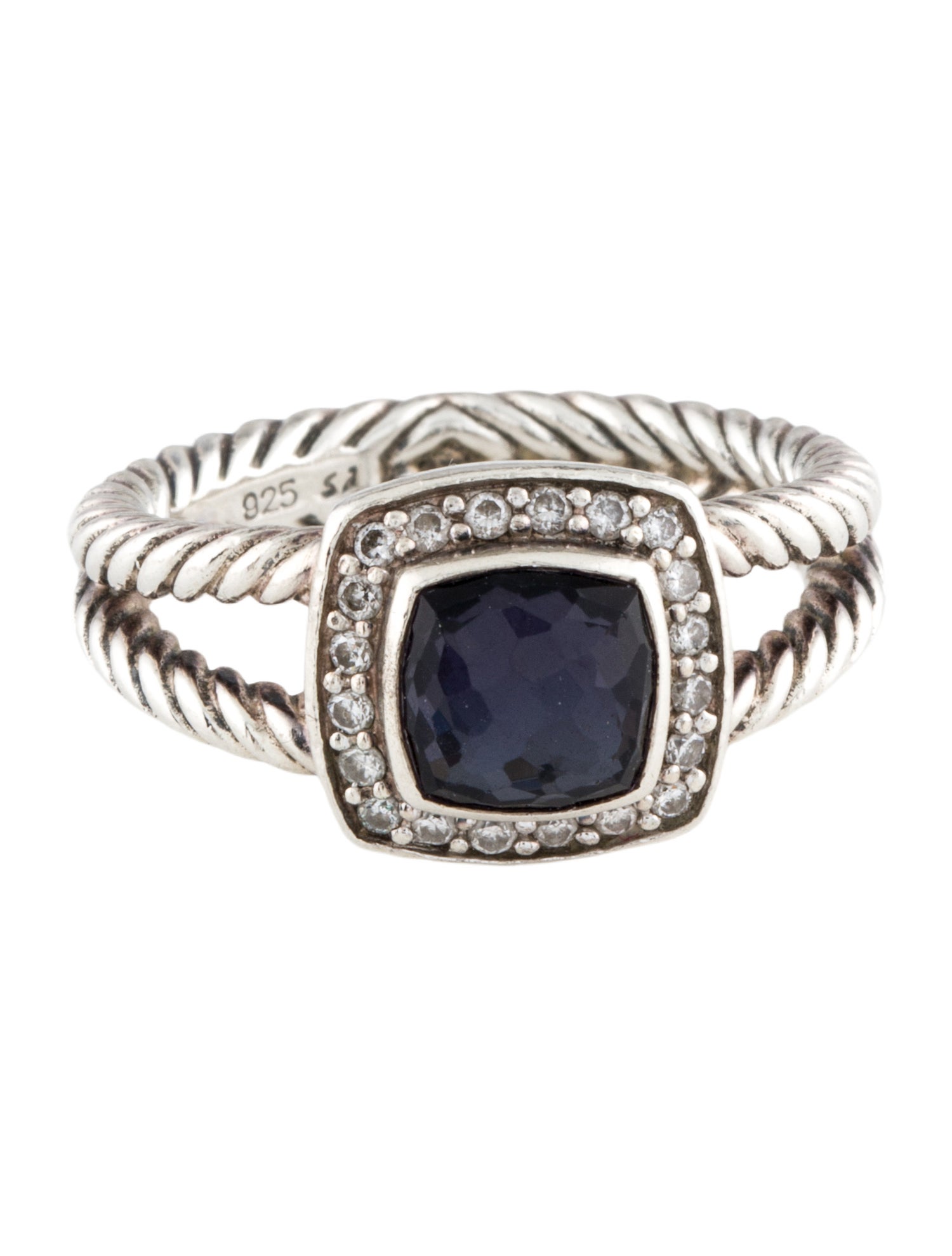 David Yurman Black Orchid & Diamond Petite Albion Cocktail Ring