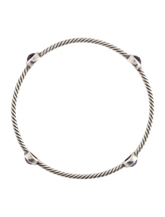 David Yurman Amethyst Color Classic Station Bangle