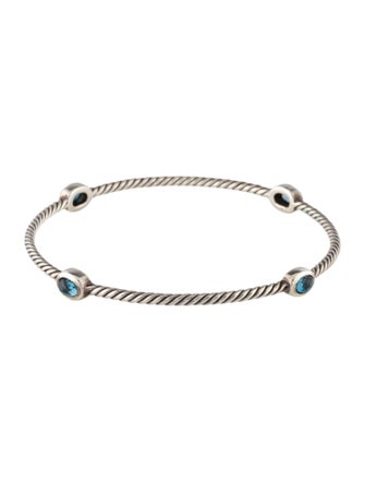 David Yurman Topaz Color Classic Station Bangle