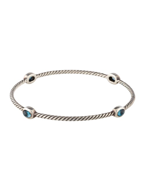 David Yurman Topaz Color Classic Station Bangle