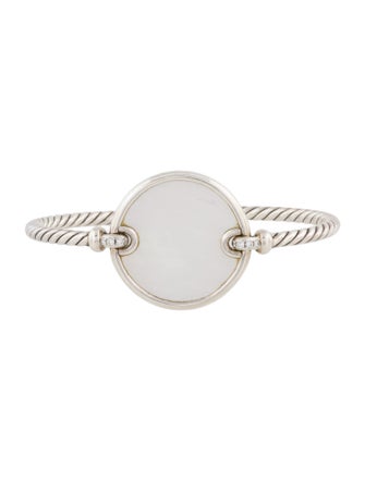 David Yurman Mother of Pearl & Diamond Elements Station Bracelet