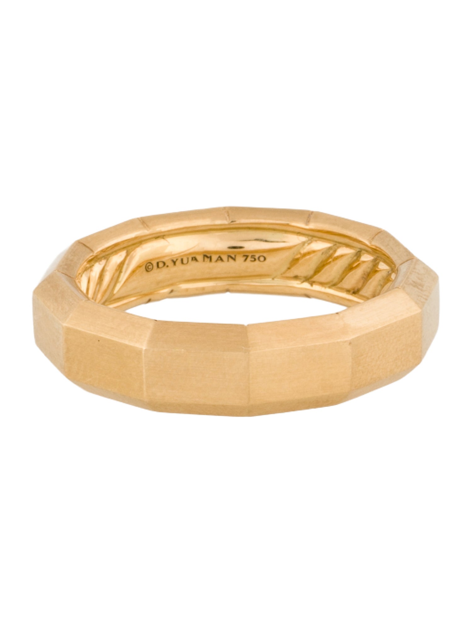 David Yurman 18K Faceted Band