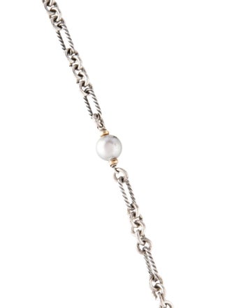 David Yurman Pearl Figaro Link Necklace