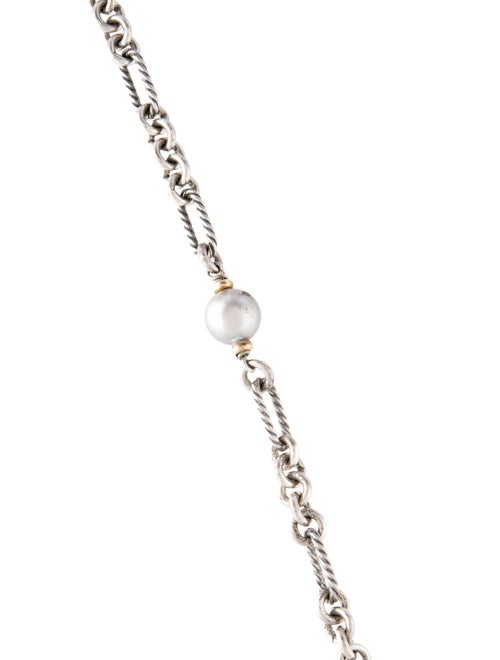 David Yurman Pearl Figaro Link Necklace