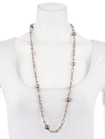 David Yurman Pearl Figaro Link Necklace
