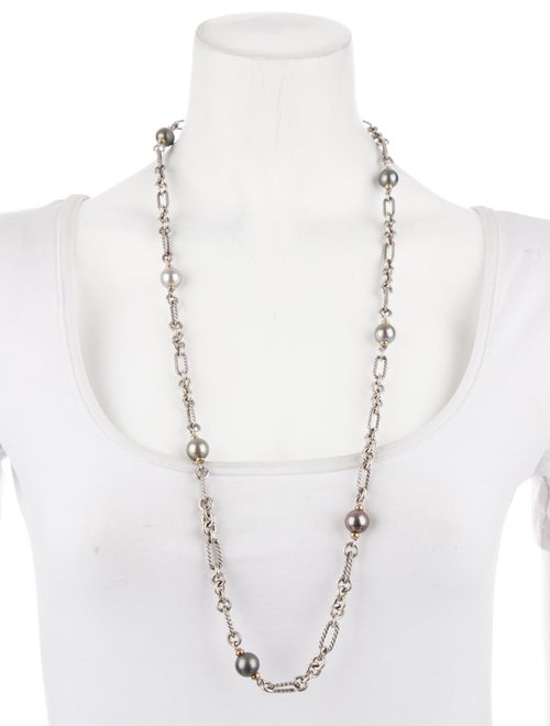 David Yurman Pearl Figaro Link Necklace