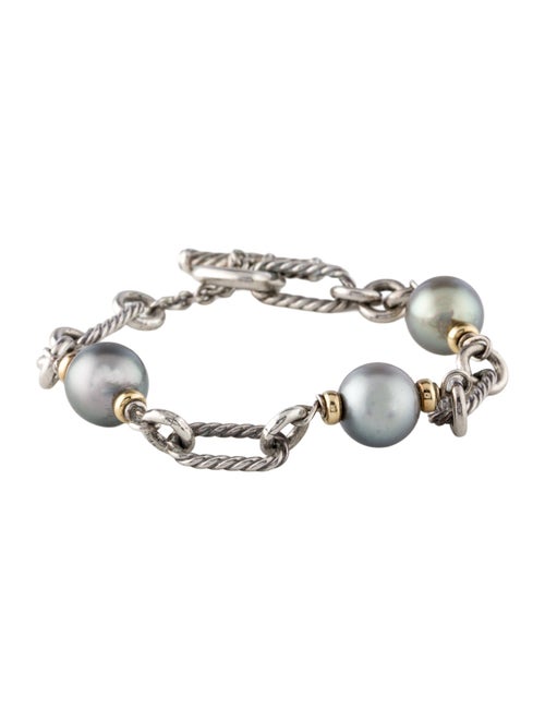 David Yurman Pearl Figaro Chain Link Bracelet