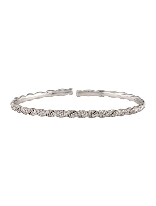 David Yurman 18K Diamond Sculpted Cable Flex Cuff