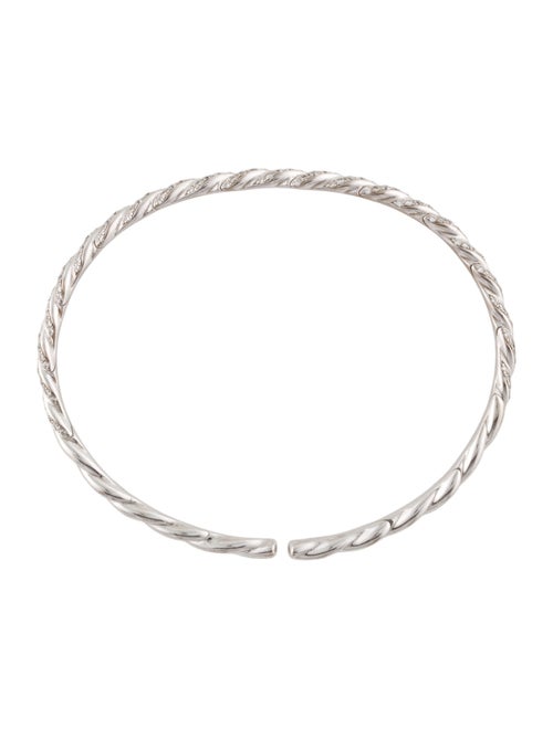 David Yurman 18K Diamond Sculpted Cable Flex Cuff