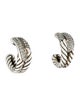 David Yurman Diamond Cable Link Huggie Earrings