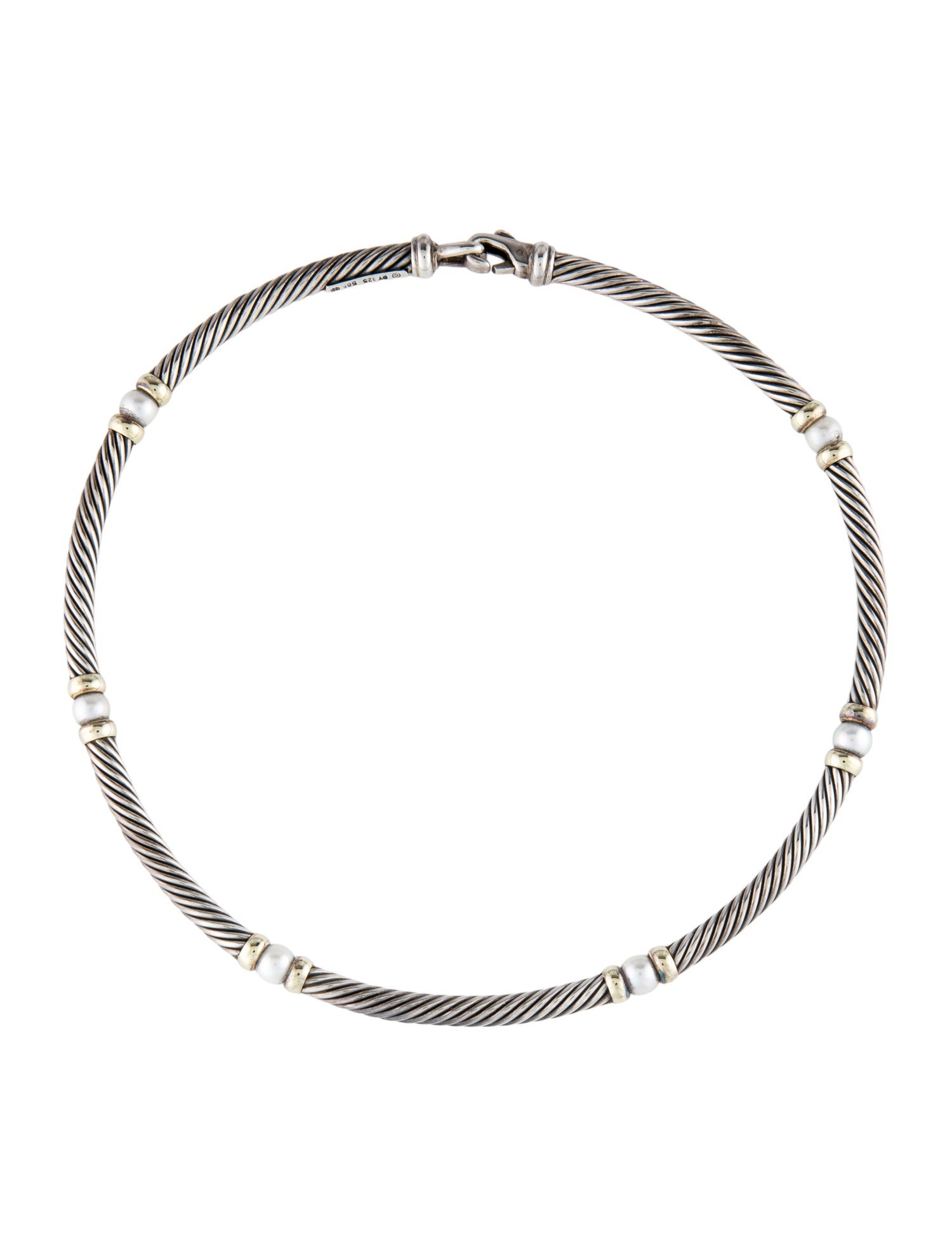 David Yurman Pearl Metro Collar Necklace