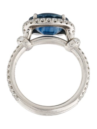 David Yurman Platinum Sapphire & Diamond Cocktail Ring