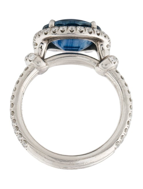 David Yurman Platinum Sapphire & Diamond Cocktail Ring