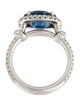 David Yurman Platinum Sapphire & Diamond Cocktail Ring