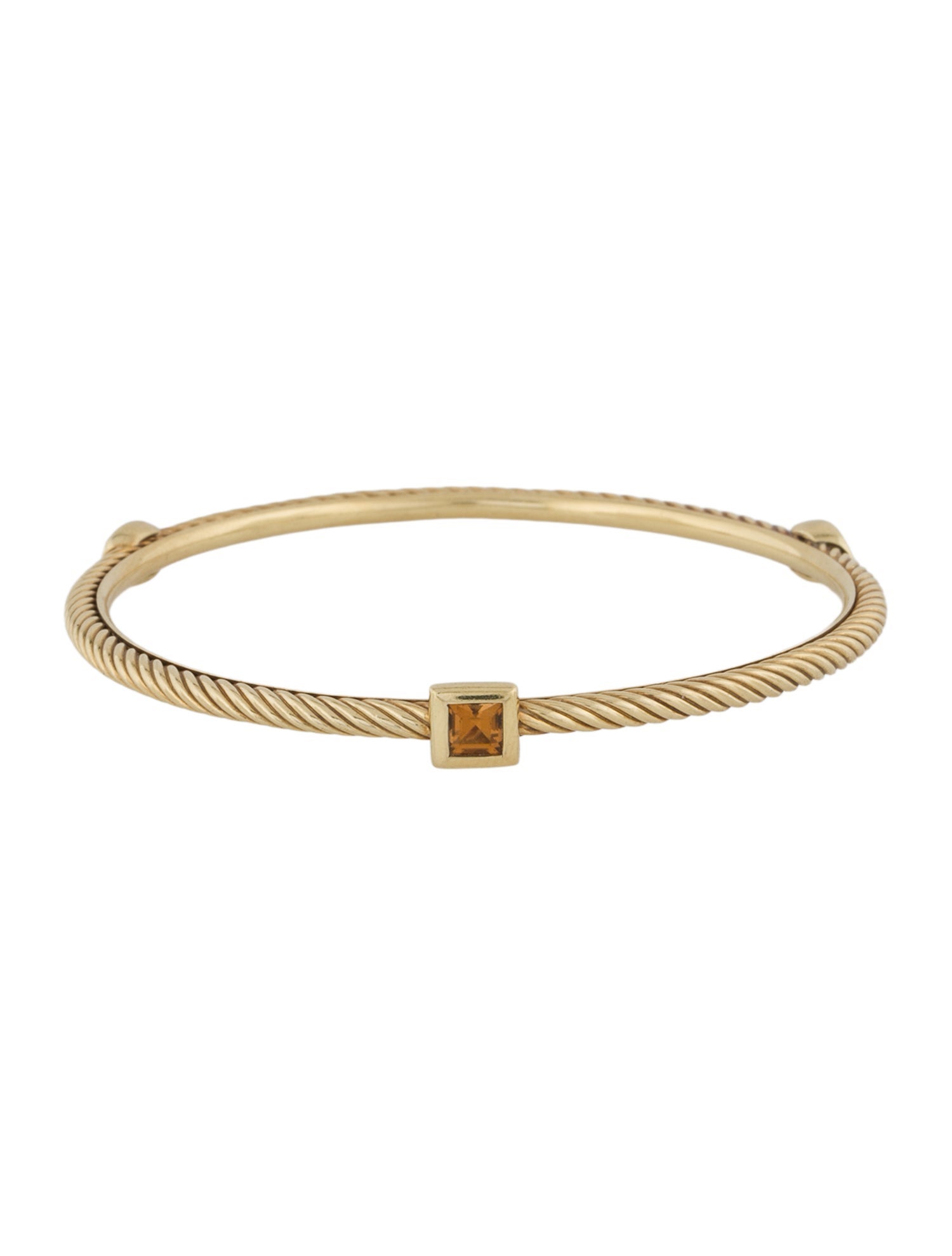 David Yurman 18K Tourmaline Station Bangle Bracelet