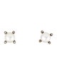 David Yurman Pearl & Diamond Stud Earrings