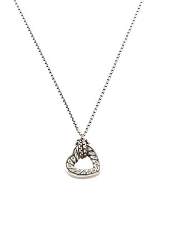 David Yurman Two-Tone Cable Heart Pendant Necklace