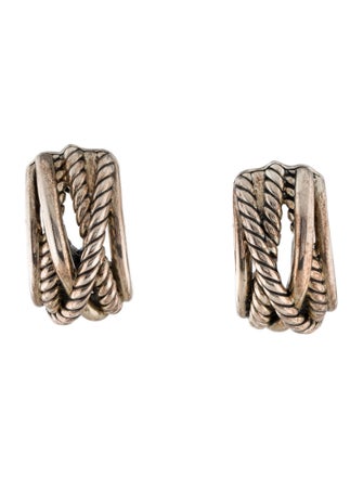 David Yurman Crossover Ear Clip Earrings