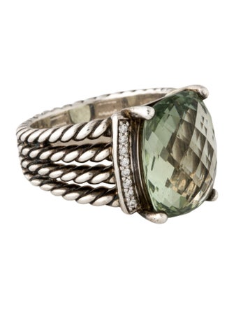 David Yurman Prasiolite & Diamond Wheaton Cocktail Ring