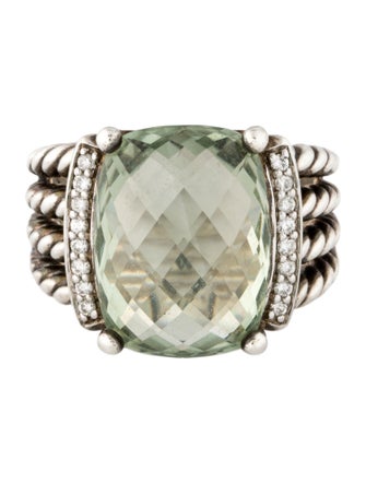 David Yurman Prasiolite & Diamond Wheaton Cocktail Ring
