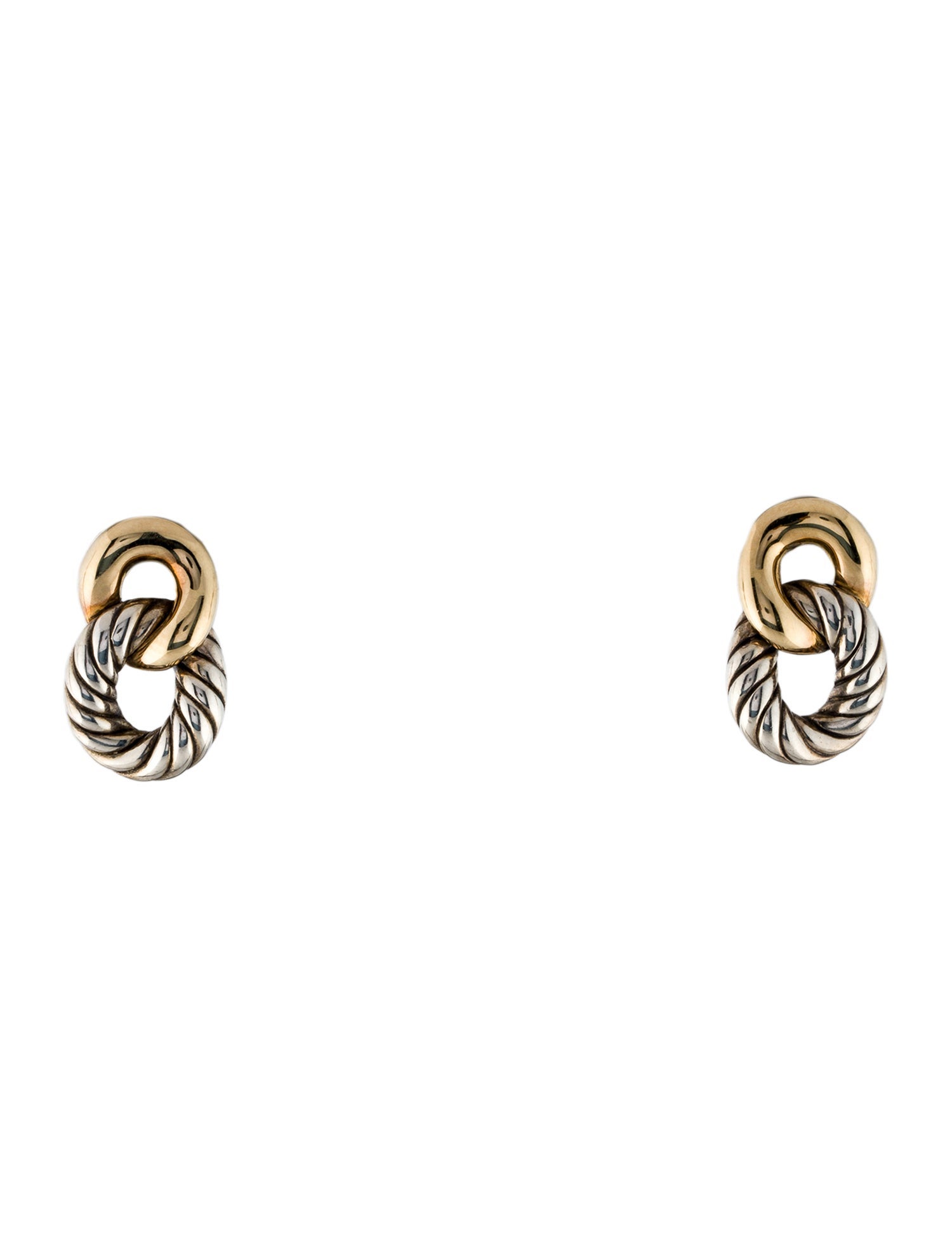 David Yurman Two-Tone Belmont Drop Earrings