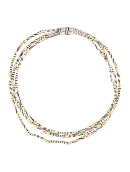 David Yurman Two-Tone Hampton Cable Multistrand Necklace