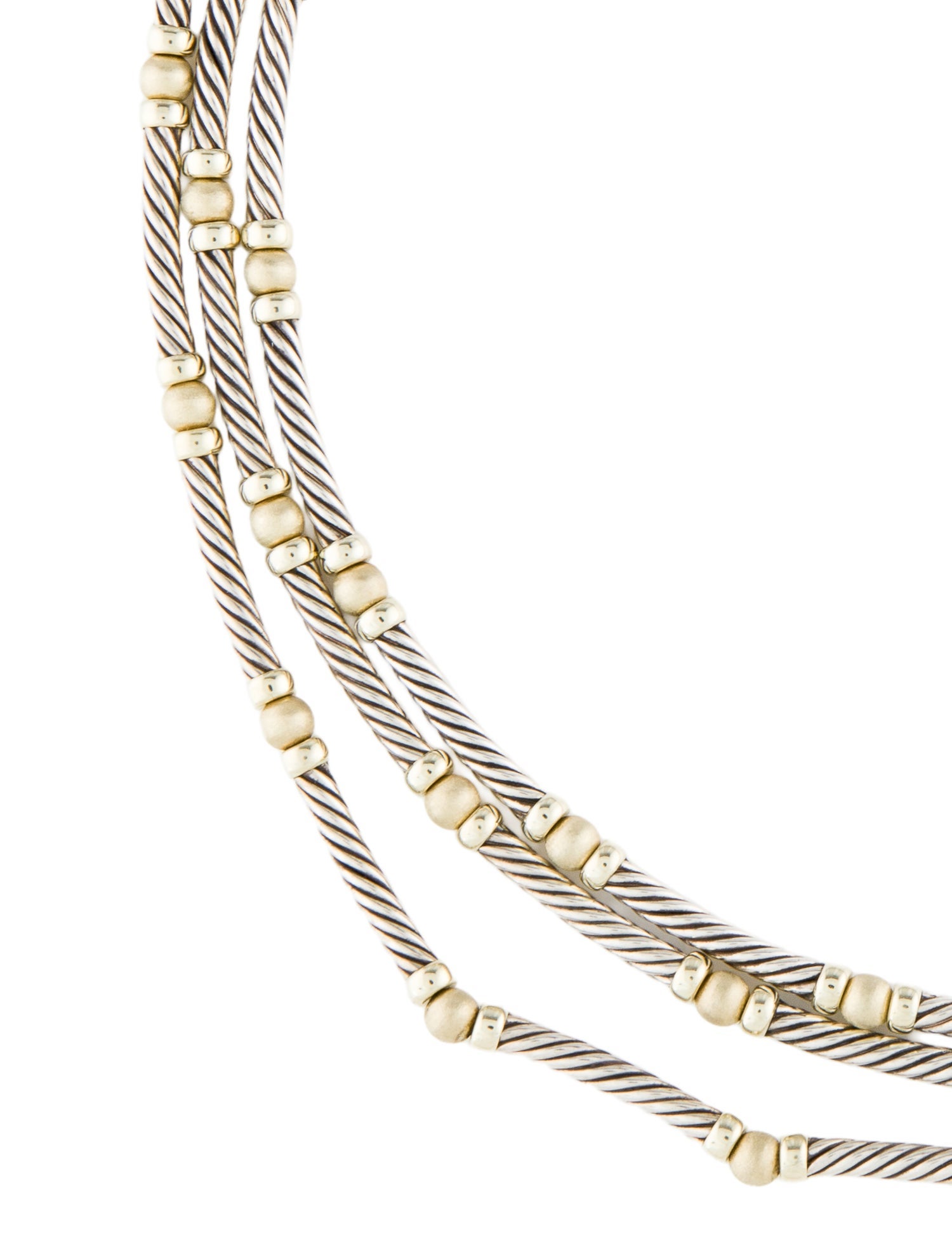 David Yurman Two-Tone Hampton Cable Multistrand Necklace
