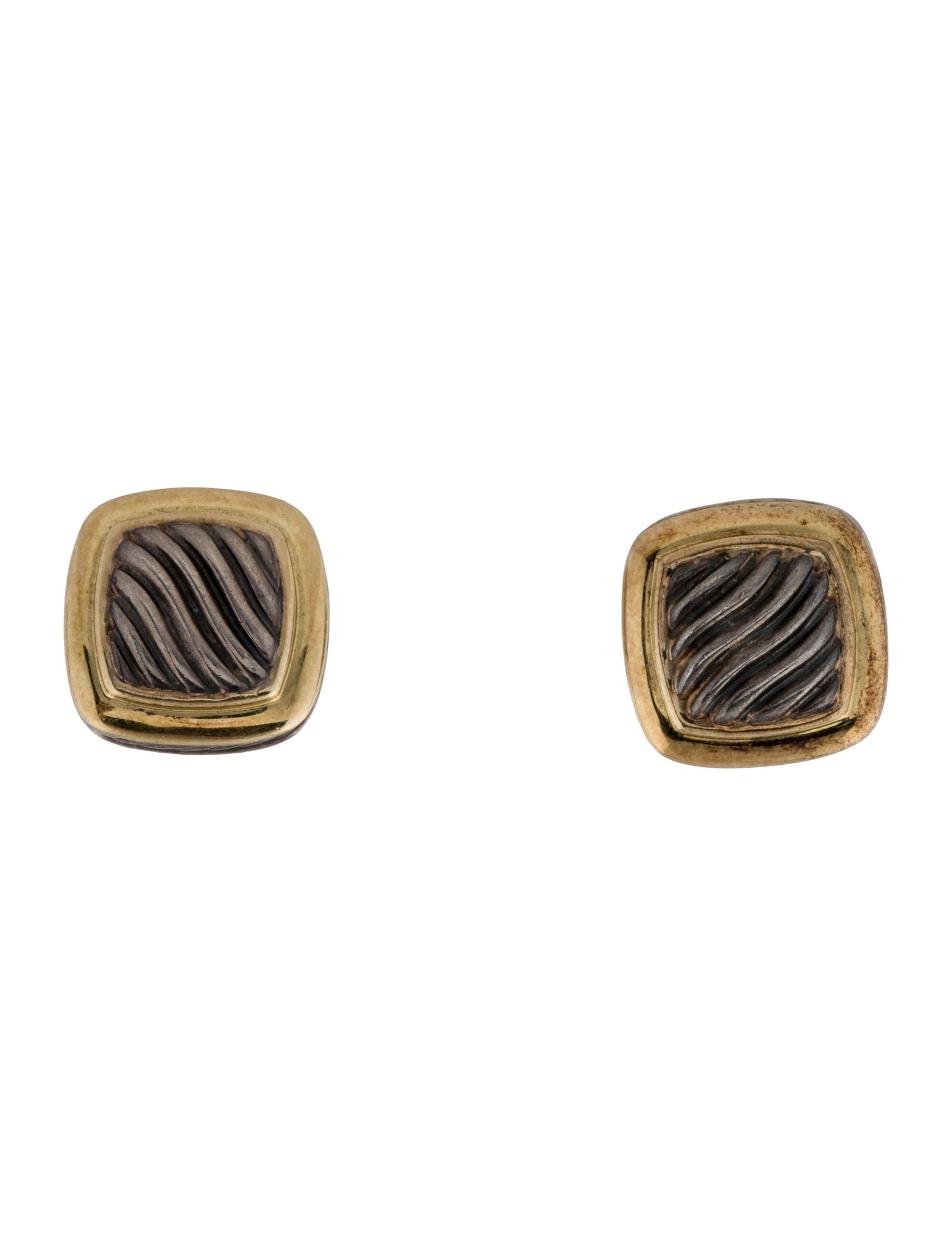 David Yurman Two-Tone Albion Earclips