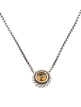 David Yurman Citrine Cookie Classic Pendant Necklace