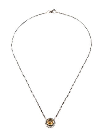 David Yurman Citrine Cookie Classic Pendant Necklace